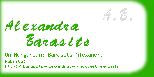 alexandra barasits business card